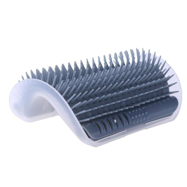 Cat Self-Groomer Corner Brush – Wall-Mounted Cat Massage Brush with Catnip Attraction, Easy to Install and Clean, Reduces Shedding and Hairballs