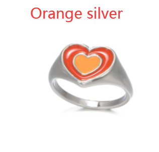 Creative Love Heart Ring – Elegant Alloy Ring with Color Retention Electroplating, Available in Sizes 6/7/8, Packaged in a Bubble Bag