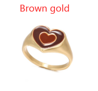 Creative Love Heart Ring – Elegant Alloy Ring with Color Retention Electroplating, Available in Sizes 6/7/8, Packaged in a Bubble Bag
