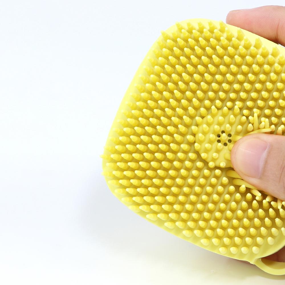 Cute Dog Bath Brush – Soft Silicone Pet Grooming Tool for Gentle and Effective Cleaning, Massaging & Shedding Removal