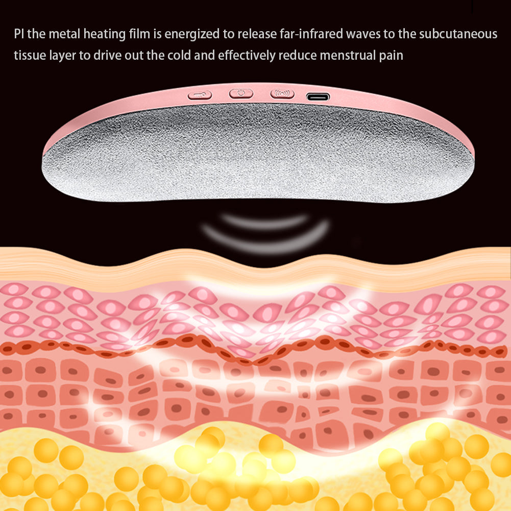 Abdominal Massage Belt – Wireless Slimming Belt with 4 Vibration Modes, Heating Function, and Adjustable Temperature Control for Weight Loss and Blood Flow Improvement