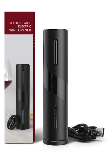 Automatic Wine Bottle Opener – Rechargeable Electric Corkscrew with Foil Cutter, 2-in-1 Aerator Pourer, and Vacuum Stopper – Cordless and Stylish Wine Opener