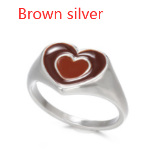 Creative Love Heart Ring – Elegant Alloy Ring with Color Retention Electroplating, Available in Sizes 6/7/8, Packaged in a Bubble Bag
