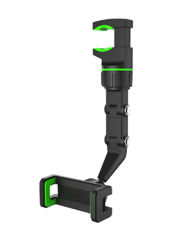 360° Rotatable Smartphone Car Holder, Adjustable Telescopic Phone Mount, Rearview Mirror Bracket for Hands-Free Driving