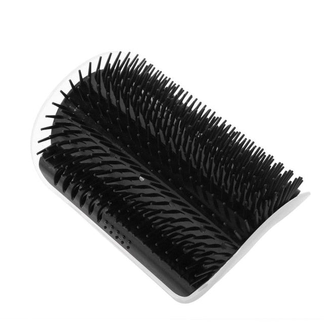 Cat Self-Groomer Corner Brush – Wall-Mounted Cat Massage Brush with Catnip Attraction, Easy to Install and Clean, Reduces Shedding and Hairballs