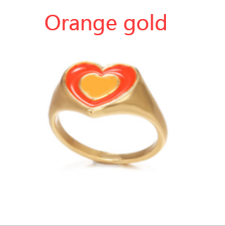 Creative Love Heart Ring – Elegant Alloy Ring with Color Retention Electroplating, Available in Sizes 6/7/8, Packaged in a Bubble Bag