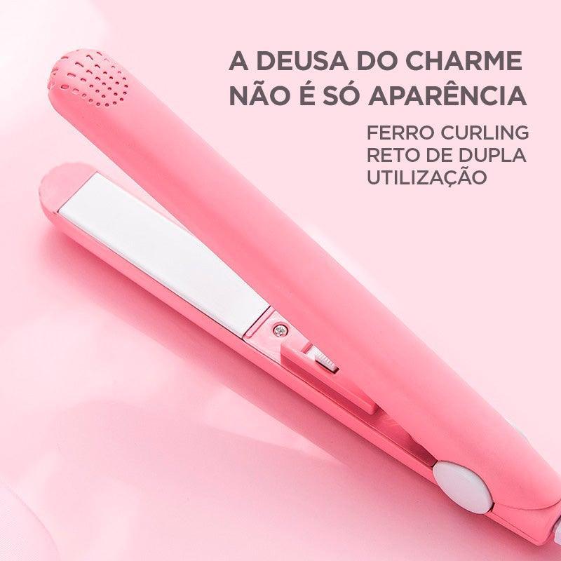 Mini Ceramic Hair Straightener – Portable Hair Curler and Styler, Compact Design with Protective Case, Suitable for All Hair Types