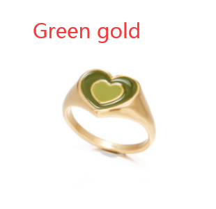 Creative Love Heart Ring – Elegant Alloy Ring with Color Retention Electroplating, Available in Sizes 6/7/8, Packaged in a Bubble Bag