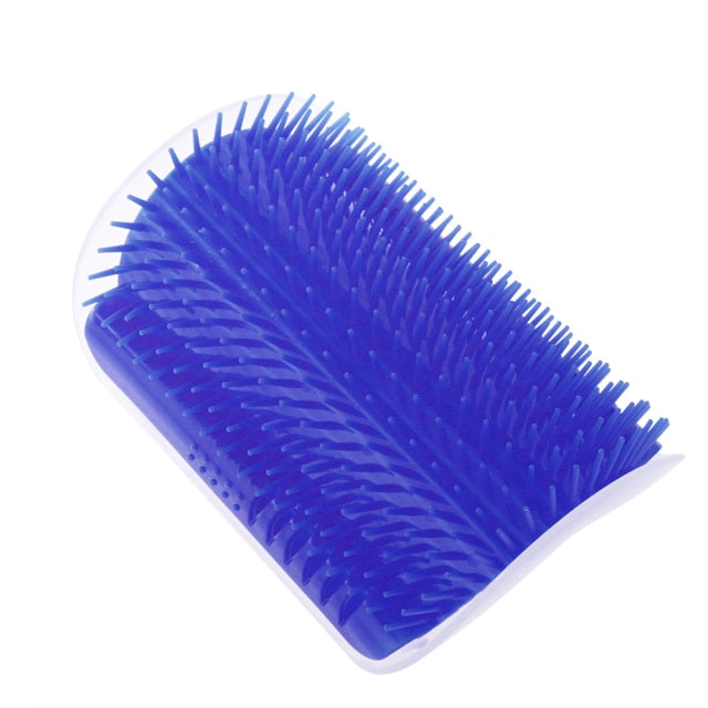 Cat Self-Groomer Corner Brush – Wall-Mounted Cat Massage Brush with Catnip Attraction, Easy to Install and Clean, Reduces Shedding and Hairballs