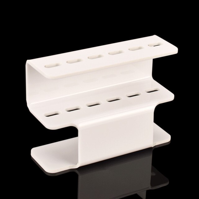 8-Hole Dust-Proof Acrylic Eyelash Tweezers Holder – Marble Tweezer Stand Display Organizer with Cover for Lash Extensions (Black)