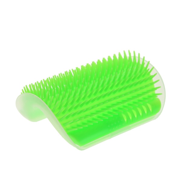 Cat Self-Groomer Corner Brush – Wall-Mounted Cat Massage Brush with Catnip Attraction, Easy to Install and Clean, Reduces Shedding and Hairballs