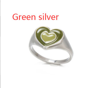 Creative Love Heart Ring – Elegant Alloy Ring with Color Retention Electroplating, Available in Sizes 6/7/8, Packaged in a Bubble Bag