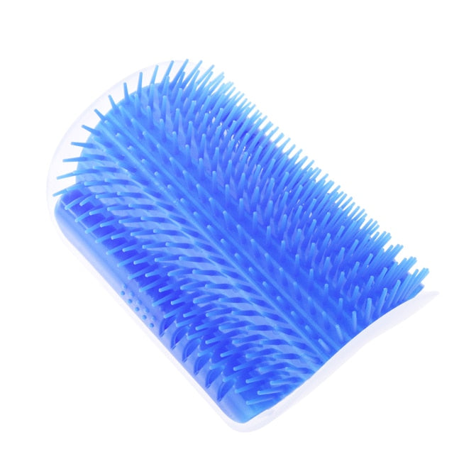 Cat Self-Groomer Corner Brush – Wall-Mounted Cat Massage Brush with Catnip Attraction, Easy to Install and Clean, Reduces Shedding and Hairballs