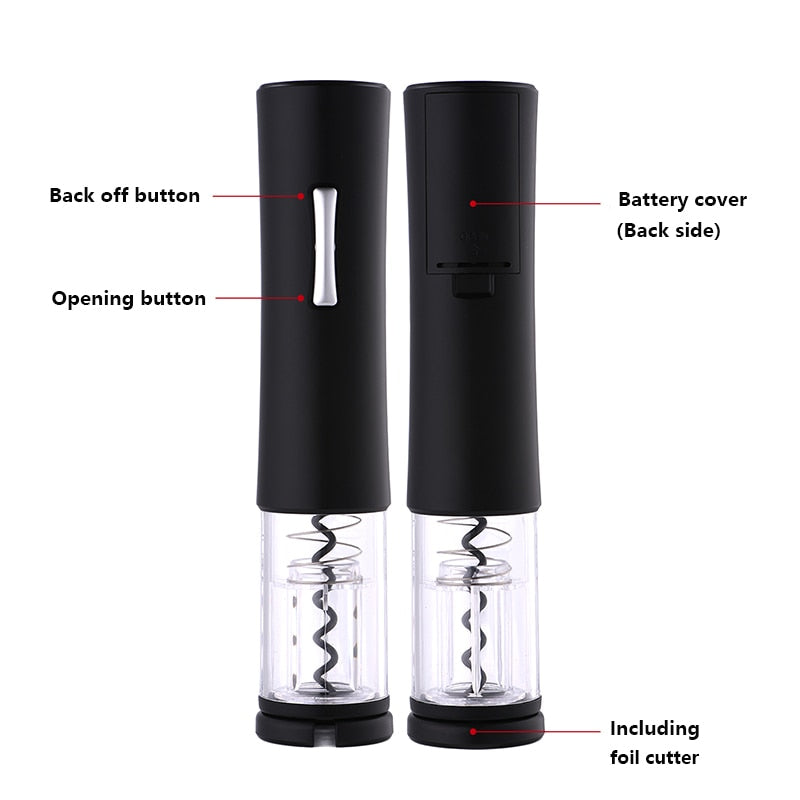 Automatic Wine Bottle Opener – Rechargeable Electric Corkscrew with Foil Cutter, 2-in-1 Aerator Pourer, and Vacuum Stopper – Cordless and Stylish Wine Opener