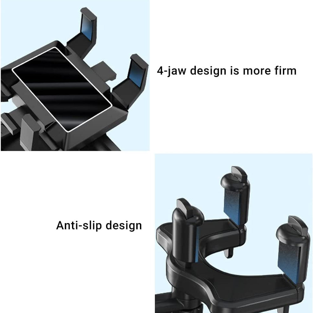 360° Rotatable Smartphone Car Holder, Adjustable Telescopic Phone Mount, Rearview Mirror Bracket for Hands-Free Driving