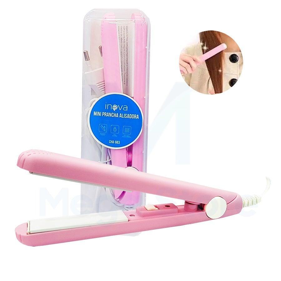 Mini Ceramic Hair Straightener – Portable Hair Curler and Styler, Compact Design with Protective Case, Suitable for All Hair Types