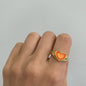 Creative Love Heart Ring – Elegant Alloy Ring with Color Retention Electroplating, Available in Sizes 6/7/8, Packaged in a Bubble Bag