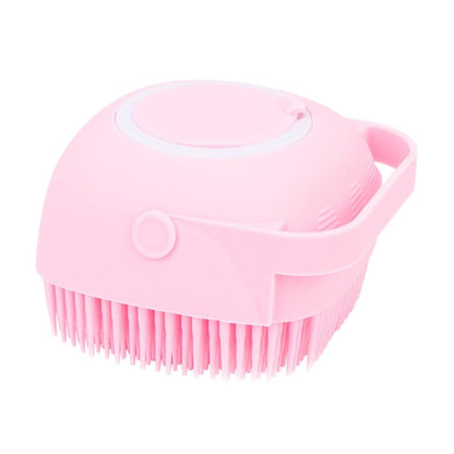 Cute Dog Bath Brush – Soft Silicone Pet Grooming Tool for Gentle and Effective Cleaning, Massaging & Shedding Removal