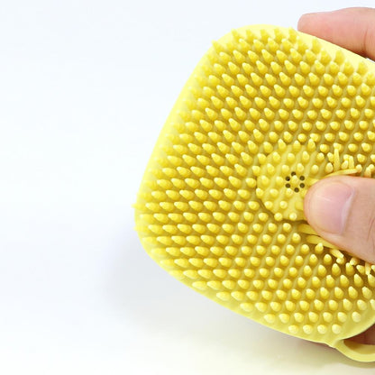Cute Dog Bath Brush – Soft Silicone Pet Grooming Tool for Gentle and Effective Cleaning, Massaging & Shedding Removal