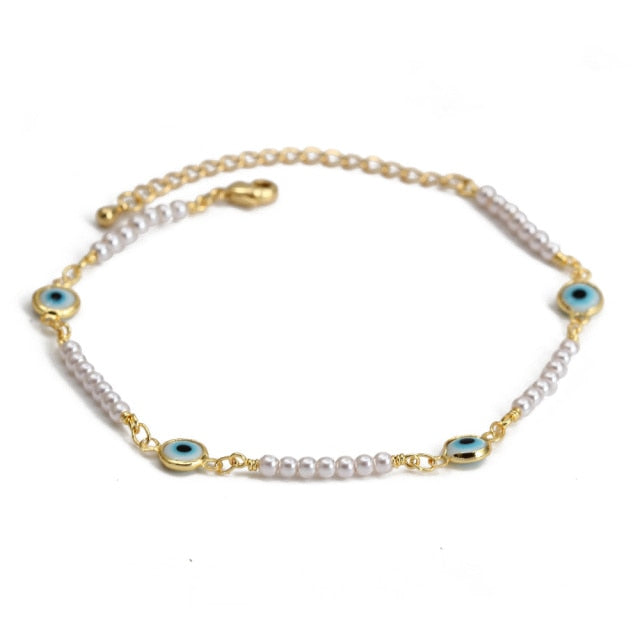 Elegant Charm Bracelet – High-Quality Copper with Pearls and Natural Stones, Perfect Accessory for Any Outfit, Ideal Gift for All Occasions