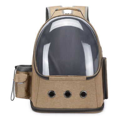 Expandable Cat Carrier Backpack Space Capsule – Bubble Window Pet Carrier for Cats and Small Puppies, Fits Up to 12 lbs