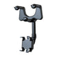 360° Rotatable Smartphone Car Holder, Adjustable Telescopic Phone Mount, Rearview Mirror Bracket for Hands-Free Driving
