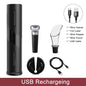 Automatic Wine Bottle Opener – Rechargeable Electric Corkscrew with Foil Cutter, 2-in-1 Aerator Pourer, and Vacuum Stopper – Cordless and Stylish Wine Opener