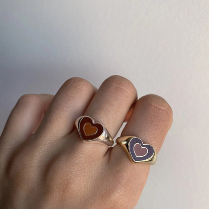 Creative Love Heart Ring – Elegant Alloy Ring with Color Retention Electroplating, Available in Sizes 6/7/8, Packaged in a Bubble Bag