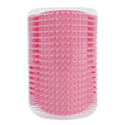 Cat Self-Groomer Corner Brush – Wall-Mounted Cat Massage Brush with Catnip Attraction, Easy to Install and Clean, Reduces Shedding and Hairballs