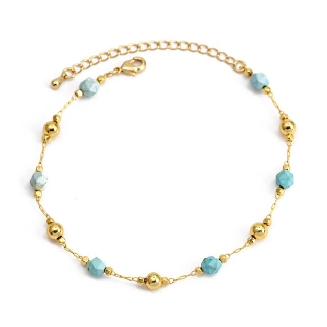 Elegant Charm Bracelet – High-Quality Copper with Pearls and Natural Stones, Perfect Accessory for Any Outfit, Ideal Gift for All Occasions