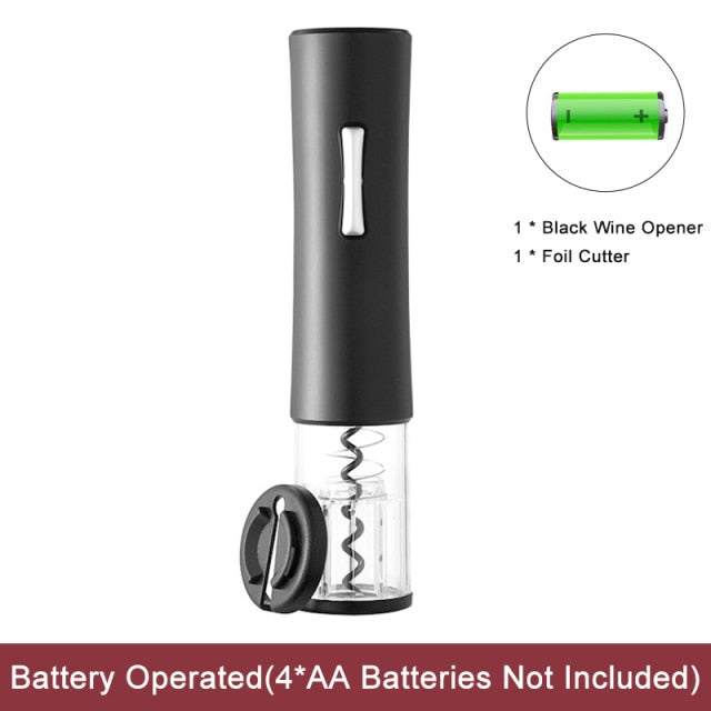 Automatic Wine Bottle Opener – Rechargeable Electric Corkscrew with Foil Cutter, 2-in-1 Aerator Pourer, and Vacuum Stopper – Cordless and Stylish Wine Opener