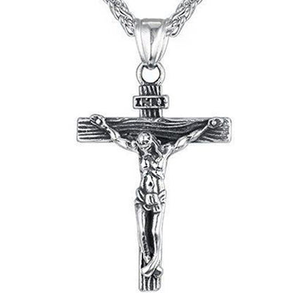 Elegant Christian Cross Necklace – Titanium and Stainless Steel Pendant, Stylish Gold and Black Choker for Men and Women, Perfect Gift for All Occasions