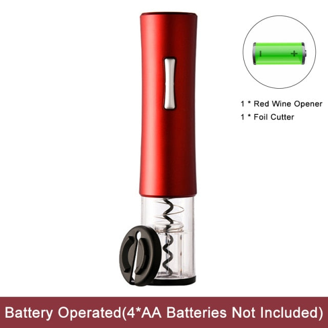 Automatic Wine Bottle Opener – Rechargeable Electric Corkscrew with Foil Cutter, 2-in-1 Aerator Pourer, and Vacuum Stopper – Cordless and Stylish Wine Opener