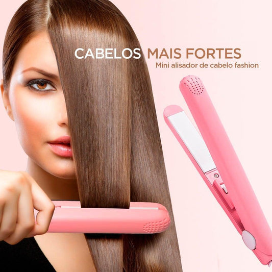 Mini Ceramic Hair Straightener – Portable Hair Curler and Styler, Compact Design with Protective Case, Suitable for All Hair Types