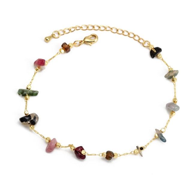 Elegant Charm Bracelet – High-Quality Copper with Pearls and Natural Stones, Perfect Accessory for Any Outfit, Ideal Gift for All Occasions